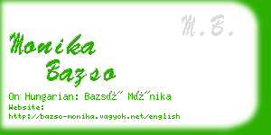 monika bazso business card