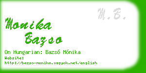 monika bazso business card